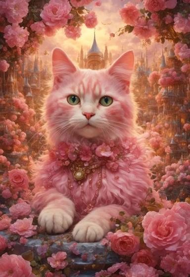 pink cat